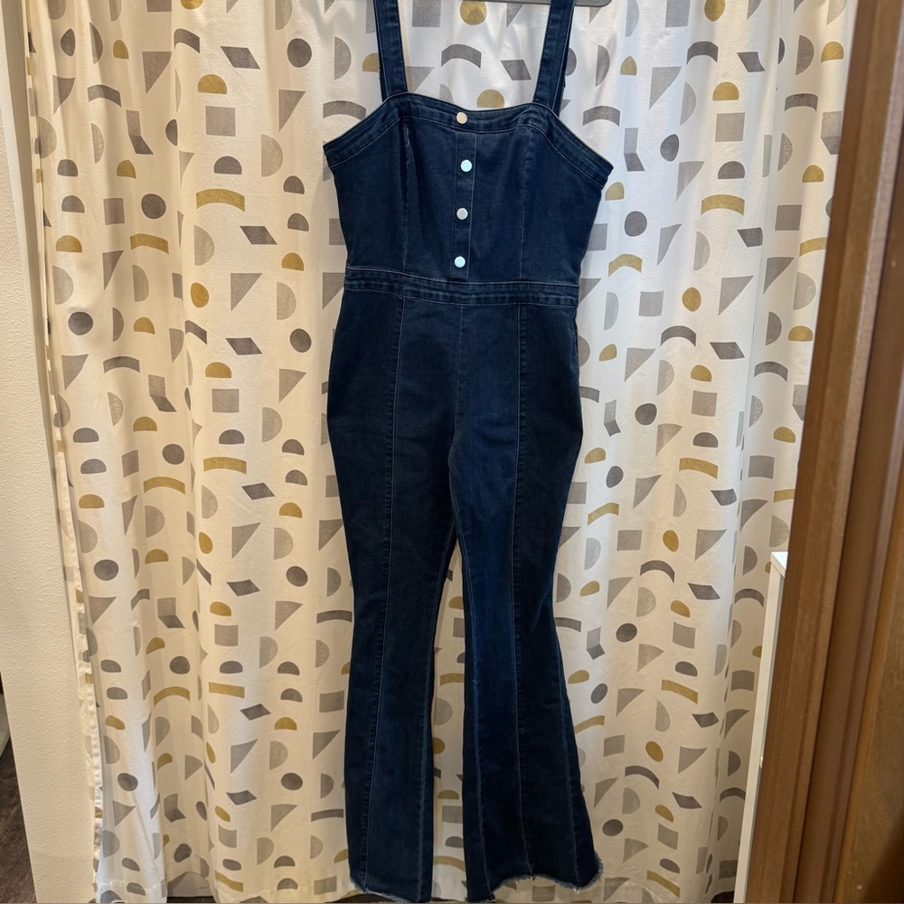 Western Rodeo Style Denim Overall